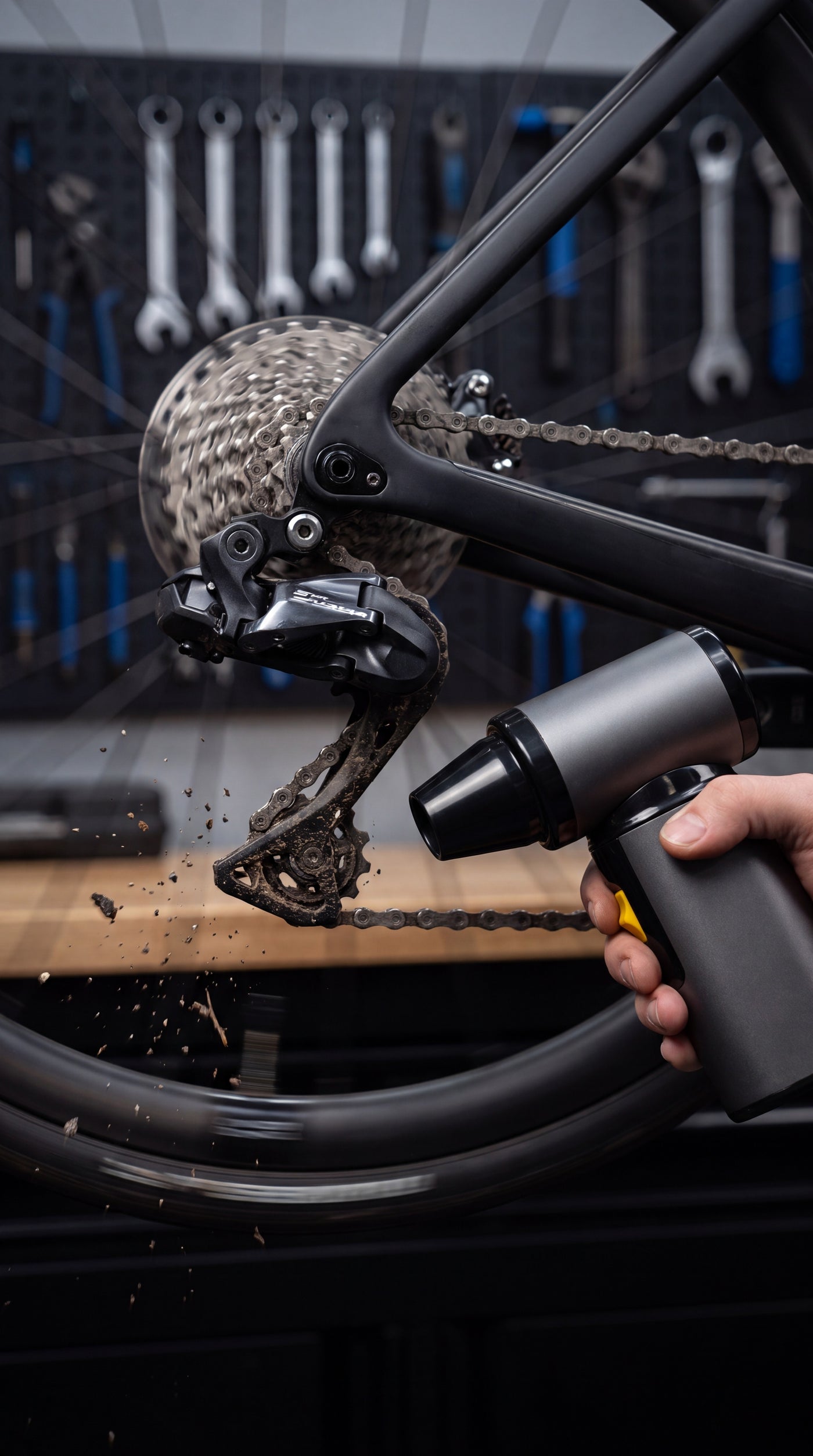 Tailwind Cyclone drivetrain action shot