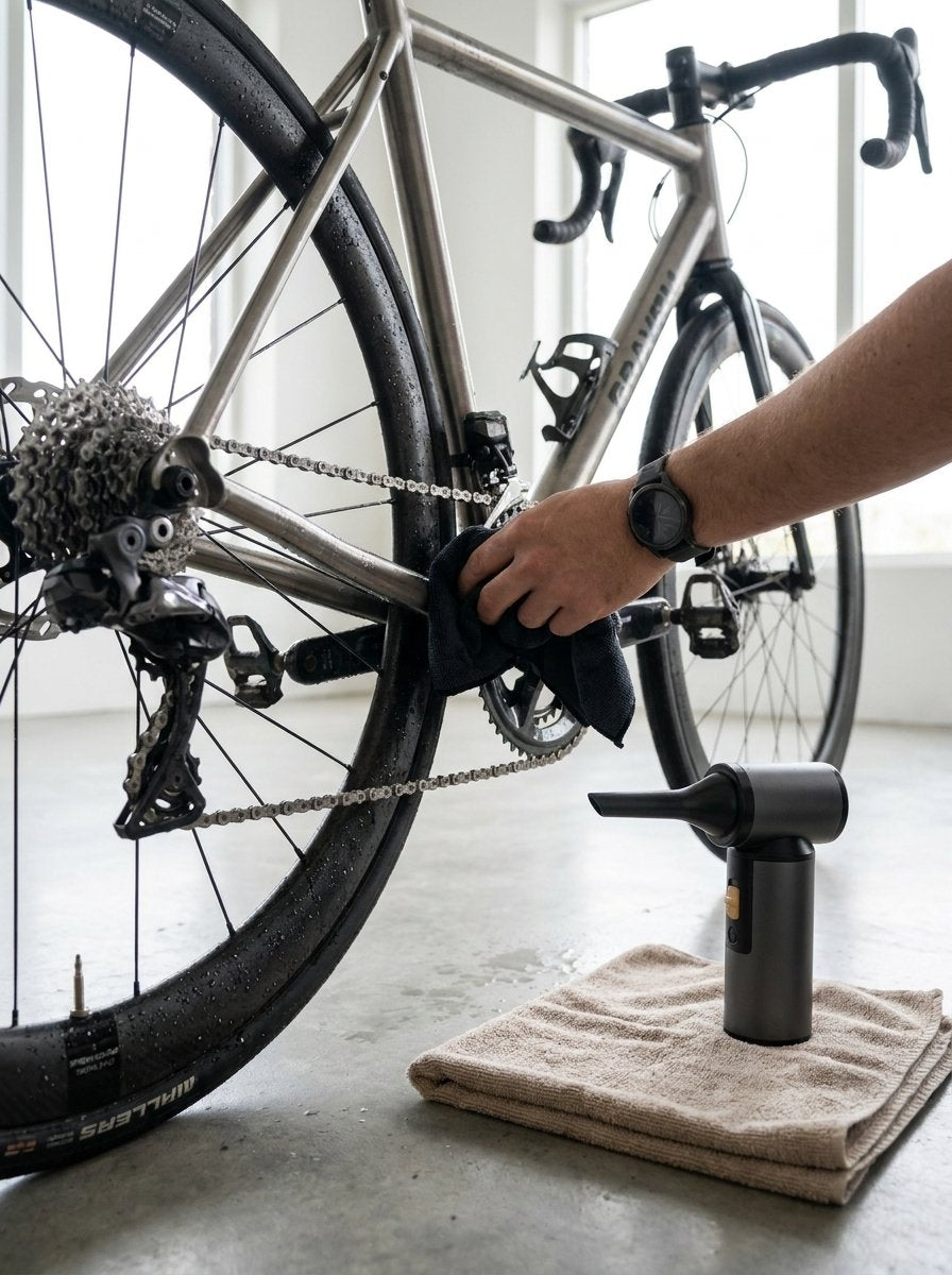 Remove grit without contact.